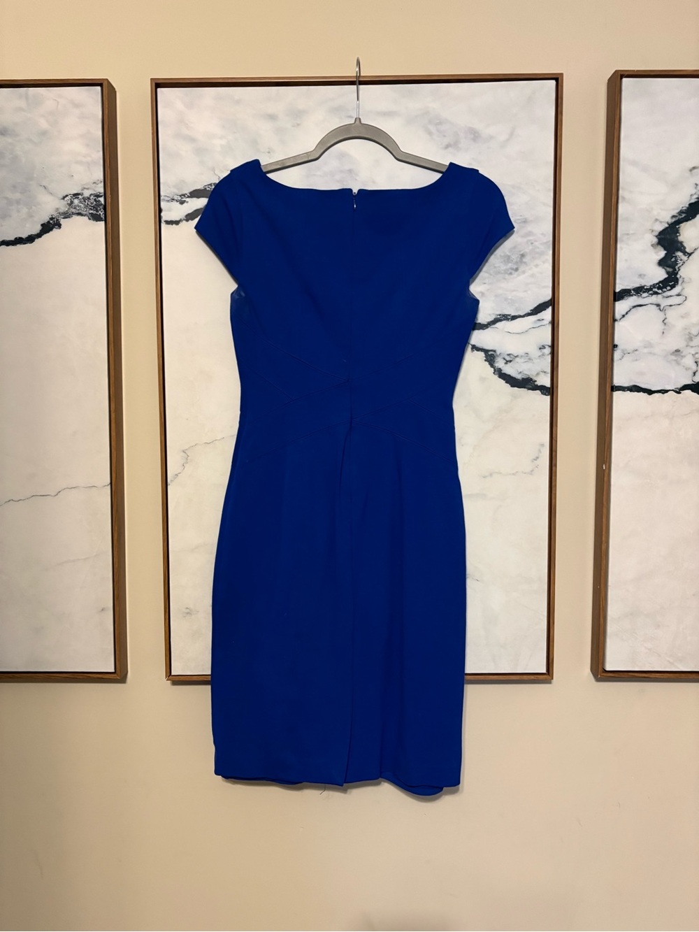 White House Black Market Classic Cap-Sleeve Sheath Dress in Royal Blue